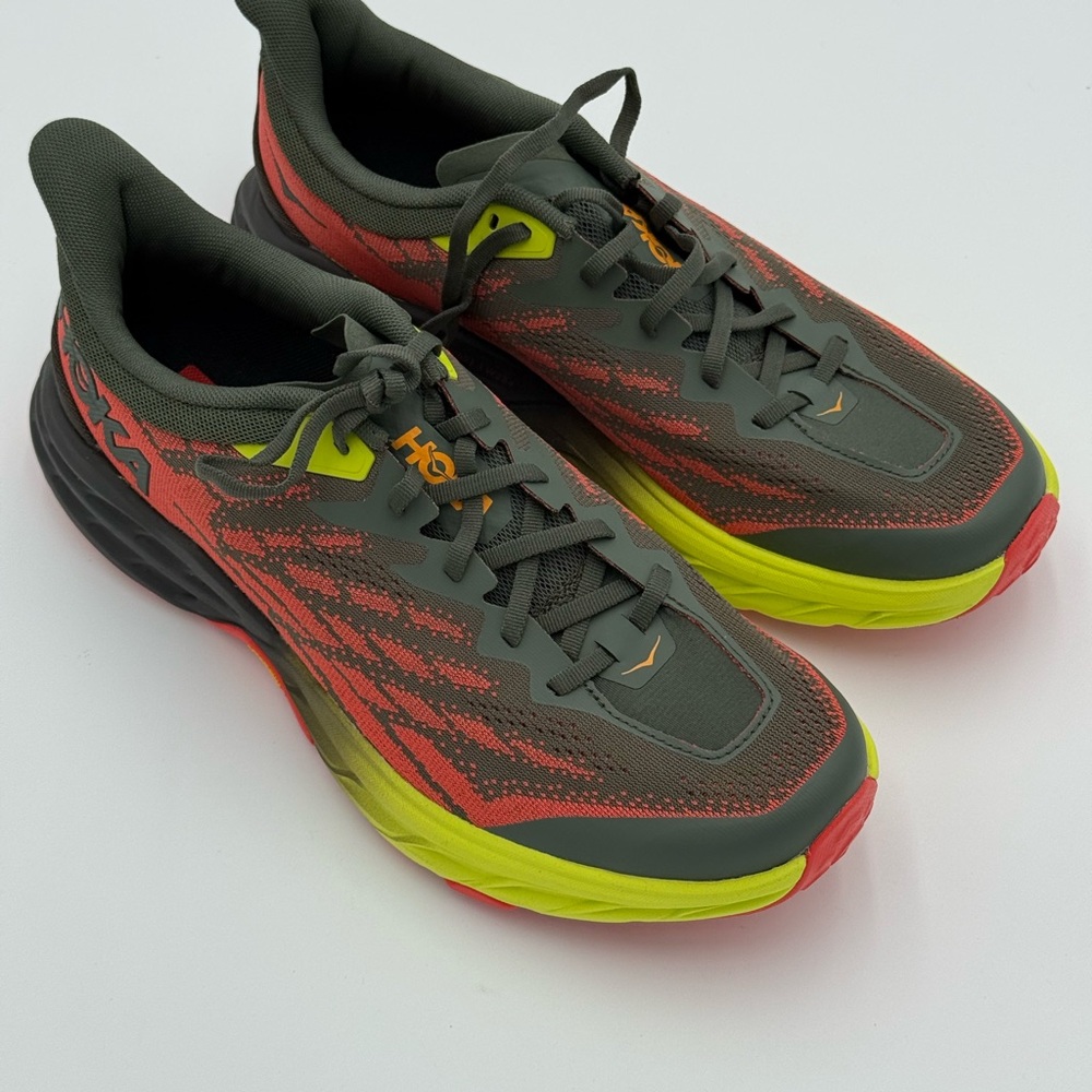 Hoka Green and Red Swim Gear